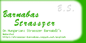 barnabas strasszer business card